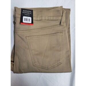 Banana Republic Men's Pant 34X34 Stretch Tan 5-pocket Slim Fit